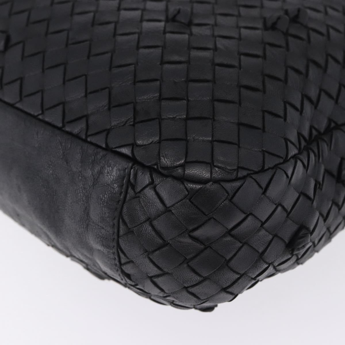 Bottega Veneta Naruto Knot Intrecciato Nappa Black Leather Shoulder Bag Bag (Pre-Owned)