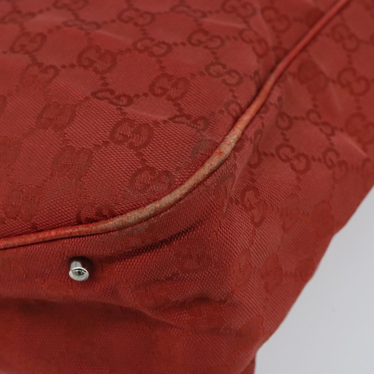 Gucci Vintage Open Tote Gg Canvas And Leather Red Canvas Tote Bag Bag (Pre-Owned)