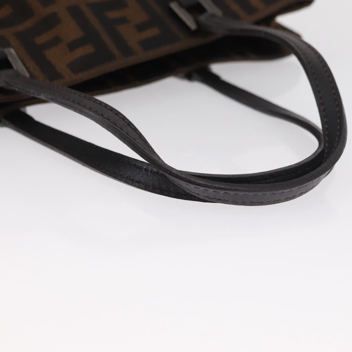 Fendi Vintage Open Tote Zucca Canvas Brown Canvas Tote Bag Bag (Pre-Owned)