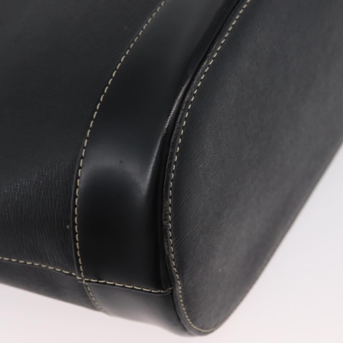 Burberry Vintage Leather Black Leather Tote Bag Bag (Pre-Owned)
