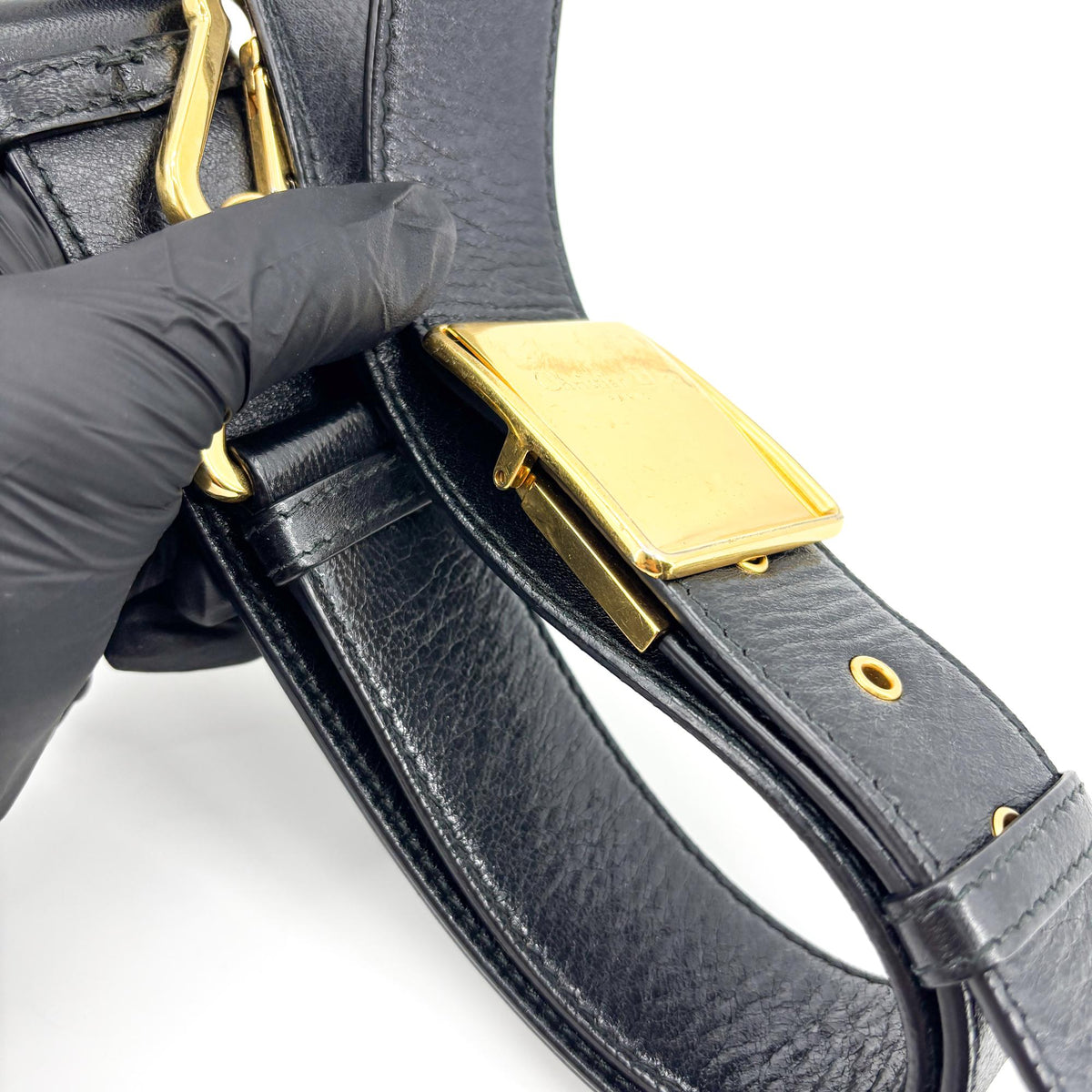 Christian Dior 30 Montaigne Box Leather Black Calfskin Handbag (Pre-Owned)