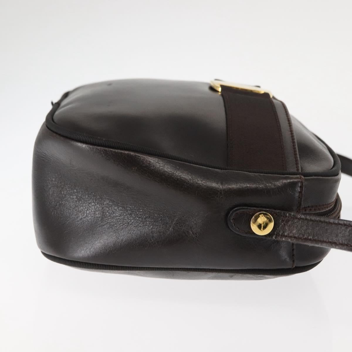 Salvatore Ferragamo Vara Bow Camera Leather Brown Leather Shoulder Bag Bag (Pre-Owned)