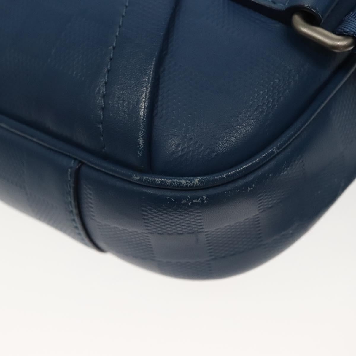 Louis Vuitton Ambler Damier Infini Leather Blue Leather Shoulder Bag Bag (Pre-Owned)