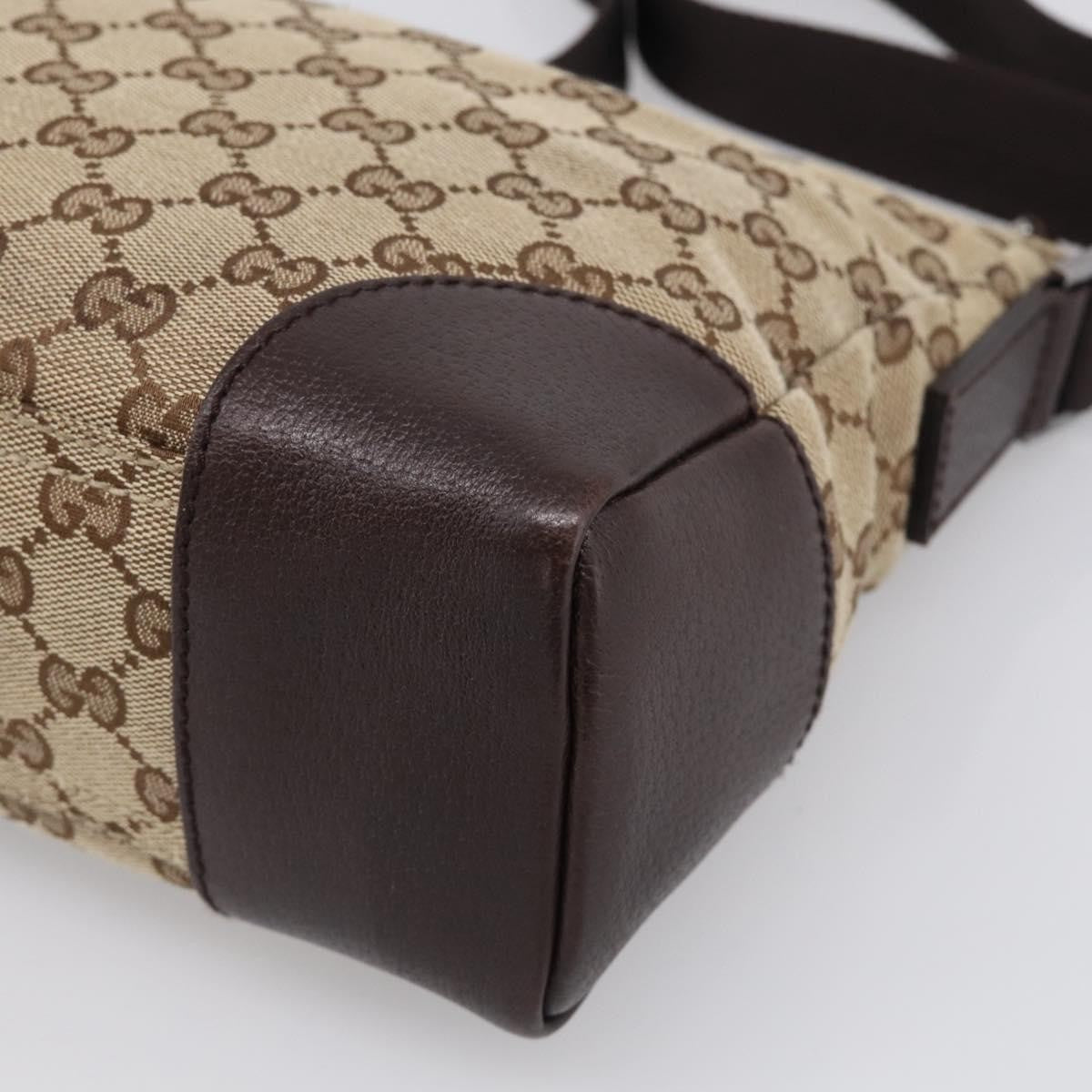 Gucci Joy Messenger Gg Canvas Brown Canvas Handbag (Pre-Owned)