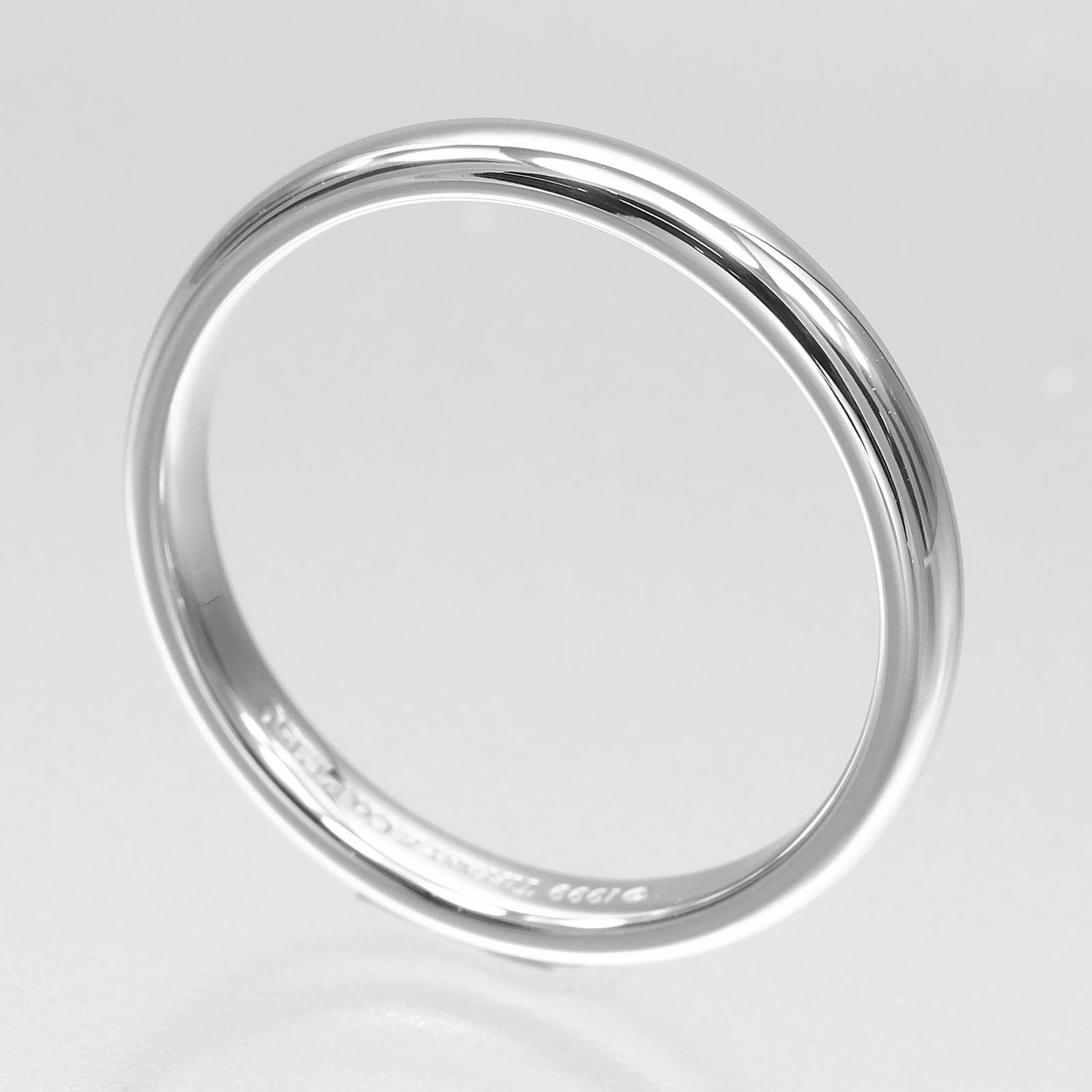 Tiffany & Co. Forever Band Platinum With Diamonds Silver Platinum Ring Jewelry (Pre-Owned)