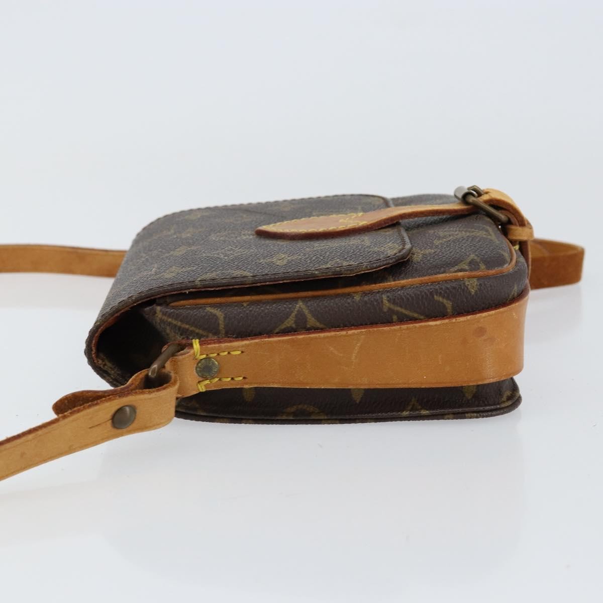 Louis Vuitton Cartouchiere Monogram Canvas Brown Canvas Shoulder Bag Bag (Pre-Owned)