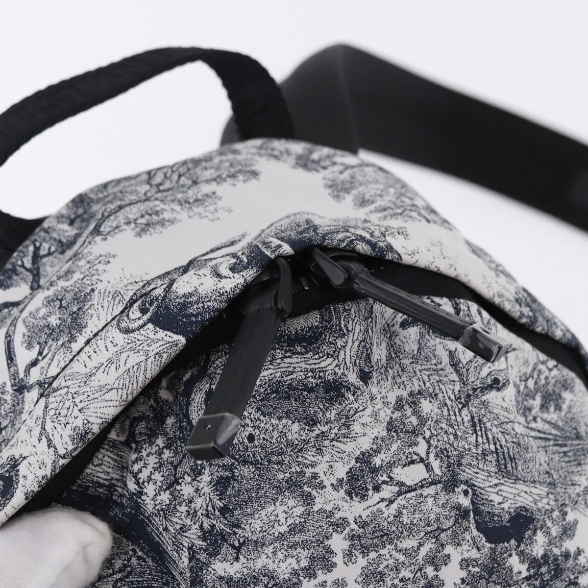 Christian Dior Toile De Jouy Travel Technical Fabric Navy Nylon Backpack Bag (Pre-Owned)