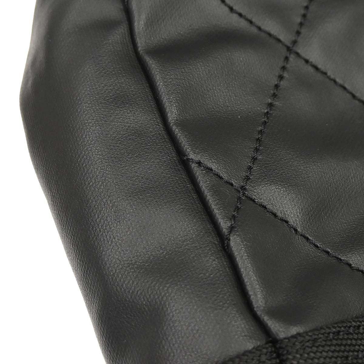 Chanel Biarritz Tote Quilted Coated Canvas Black Canvas Tote Bag Bag (Pre-Owned)