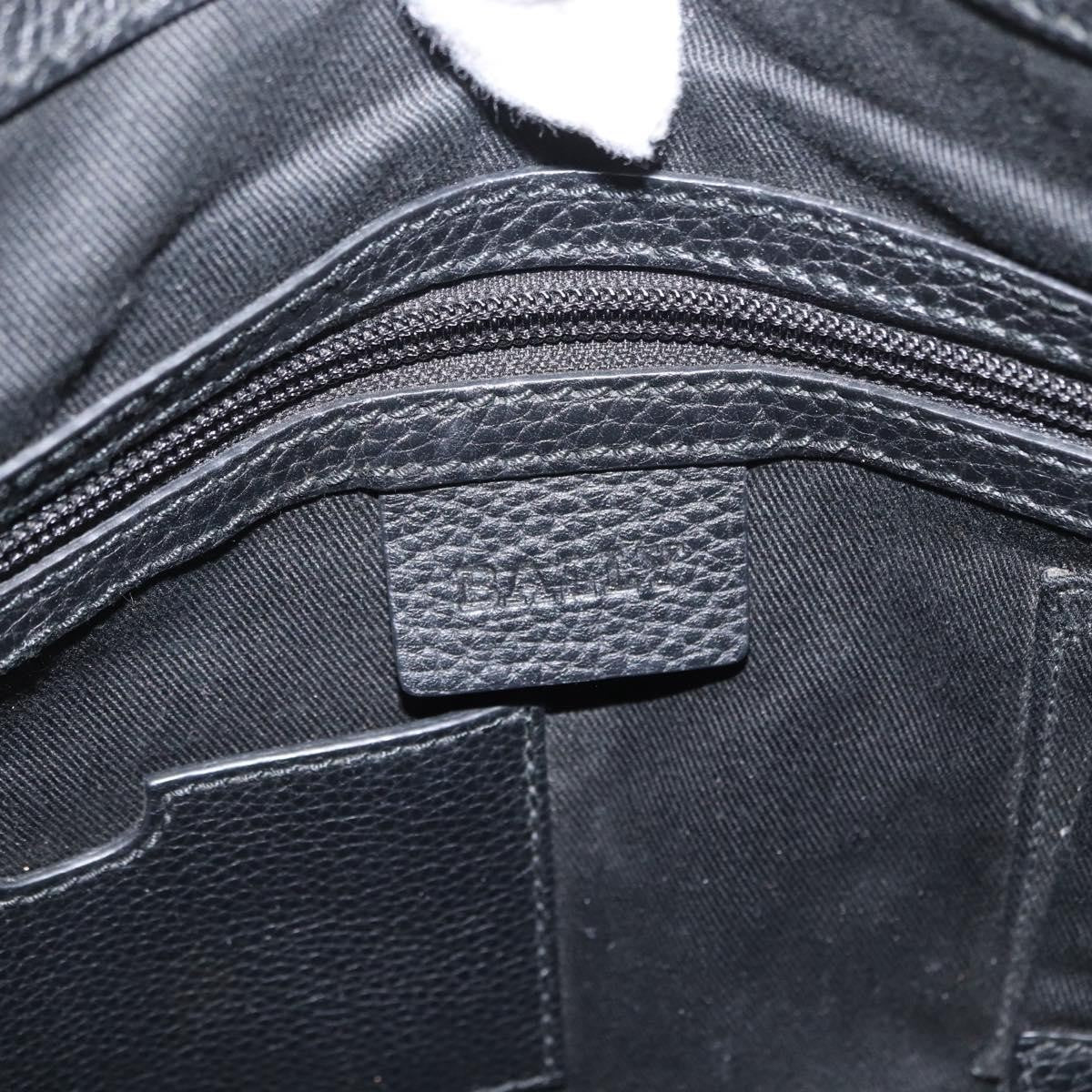 Bally Vintage Leather Black Leather Shoulder Bag Bag (Pre-Owned)