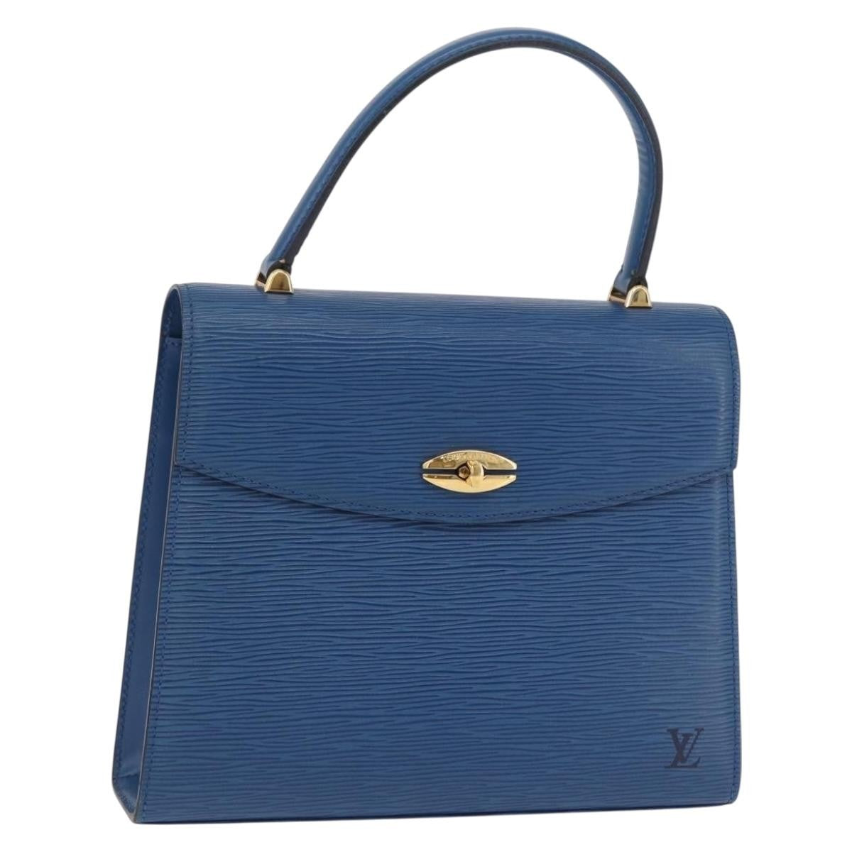 Louis Vuitton Malesherbes Epi Leather Blue Leather Handbag (Pre-Owned)