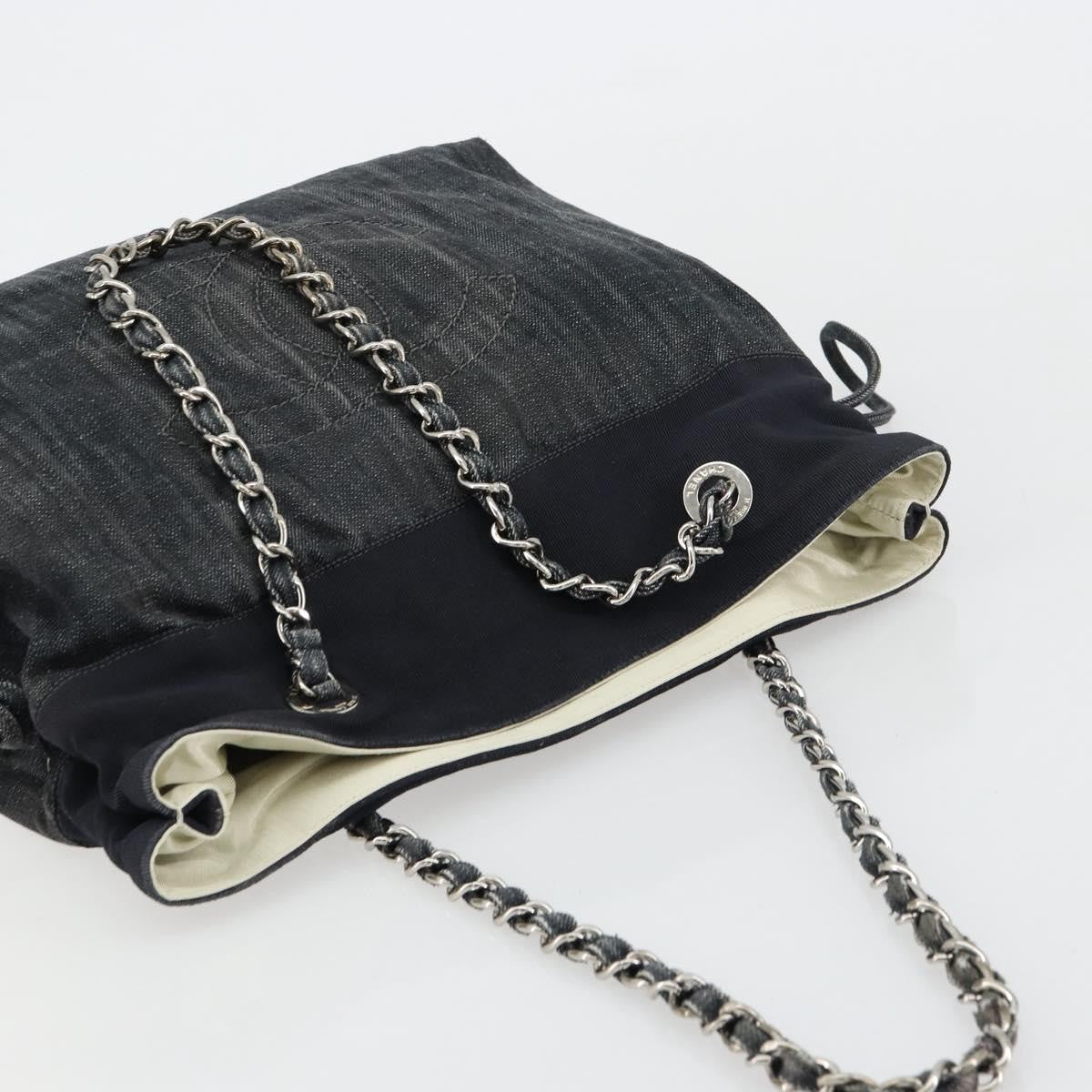 Chanel Bon Bon Denim Black Denim_Jeans Tote Bag Bag (Pre-Owned)