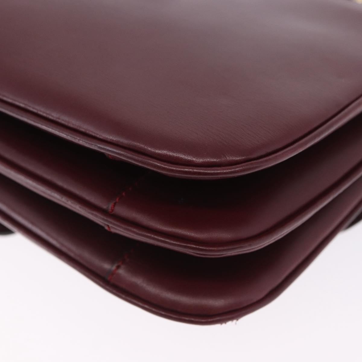 Celine Shoulder Leather Burgundy Leather Shoulder Bag Bag (Pre-Owned)