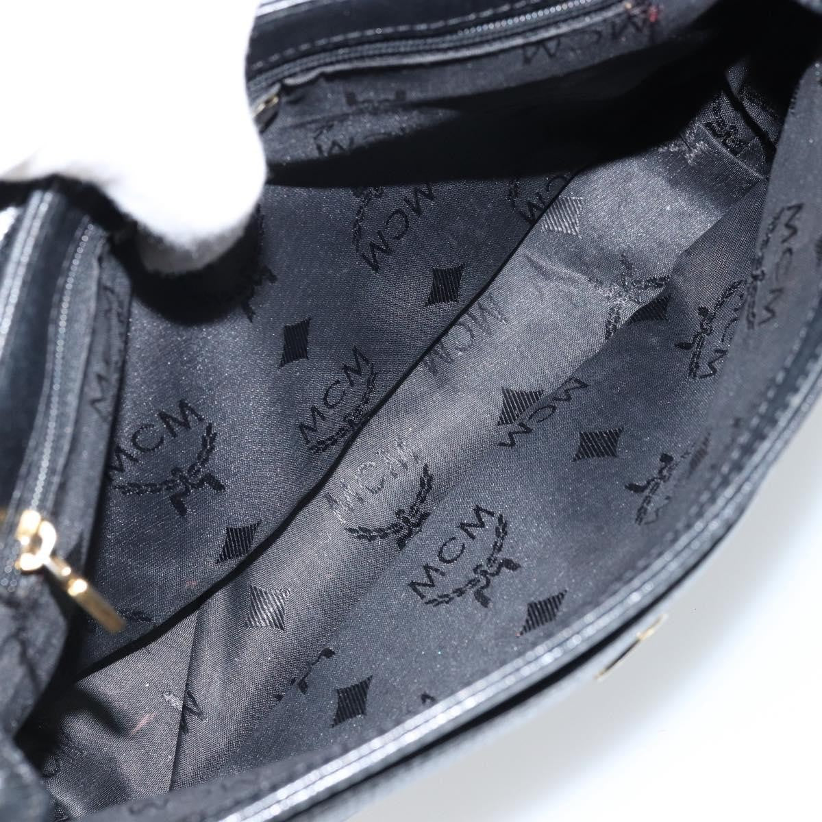 MCM Vintage Vicetos Leather Black Leather Shoulder Bag Bag (Pre-Owned)