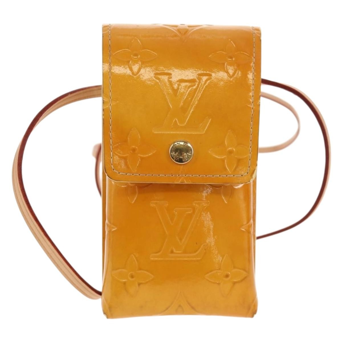 Louis Vuitton Walker Cigarette Case Holder Monogram Vernis Yellow Patent_Leather Clutche & Pouche Bag (Pre-Owned)