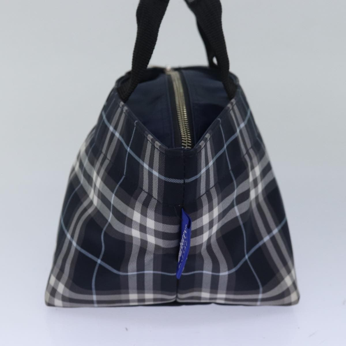 Burberry Nova Check Blue Label Nylon Navy Nylon Handbag (Pre-Owned)