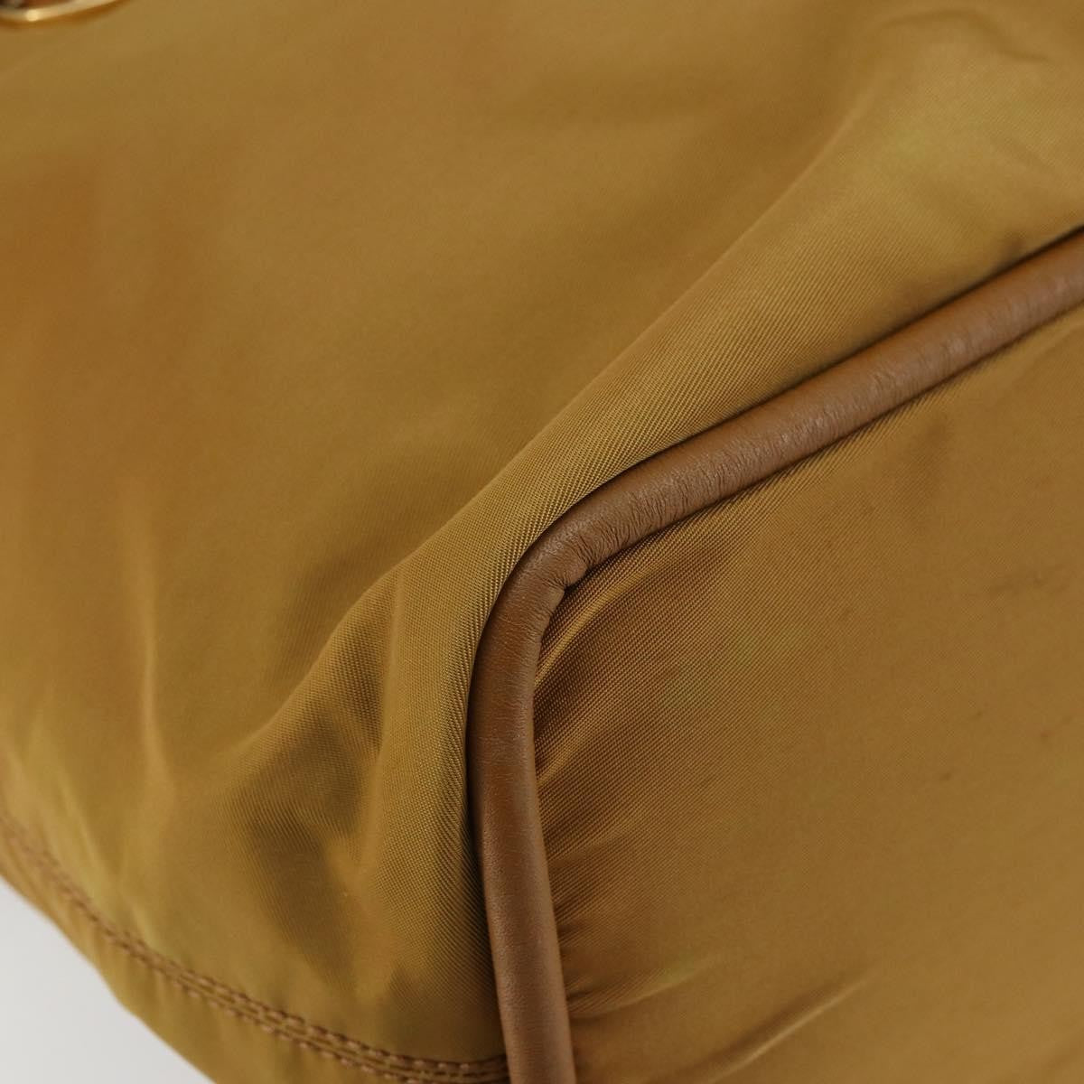 Celine Tote Nylon Brown Nylon Tote Bag Bag (Pre-Owned)