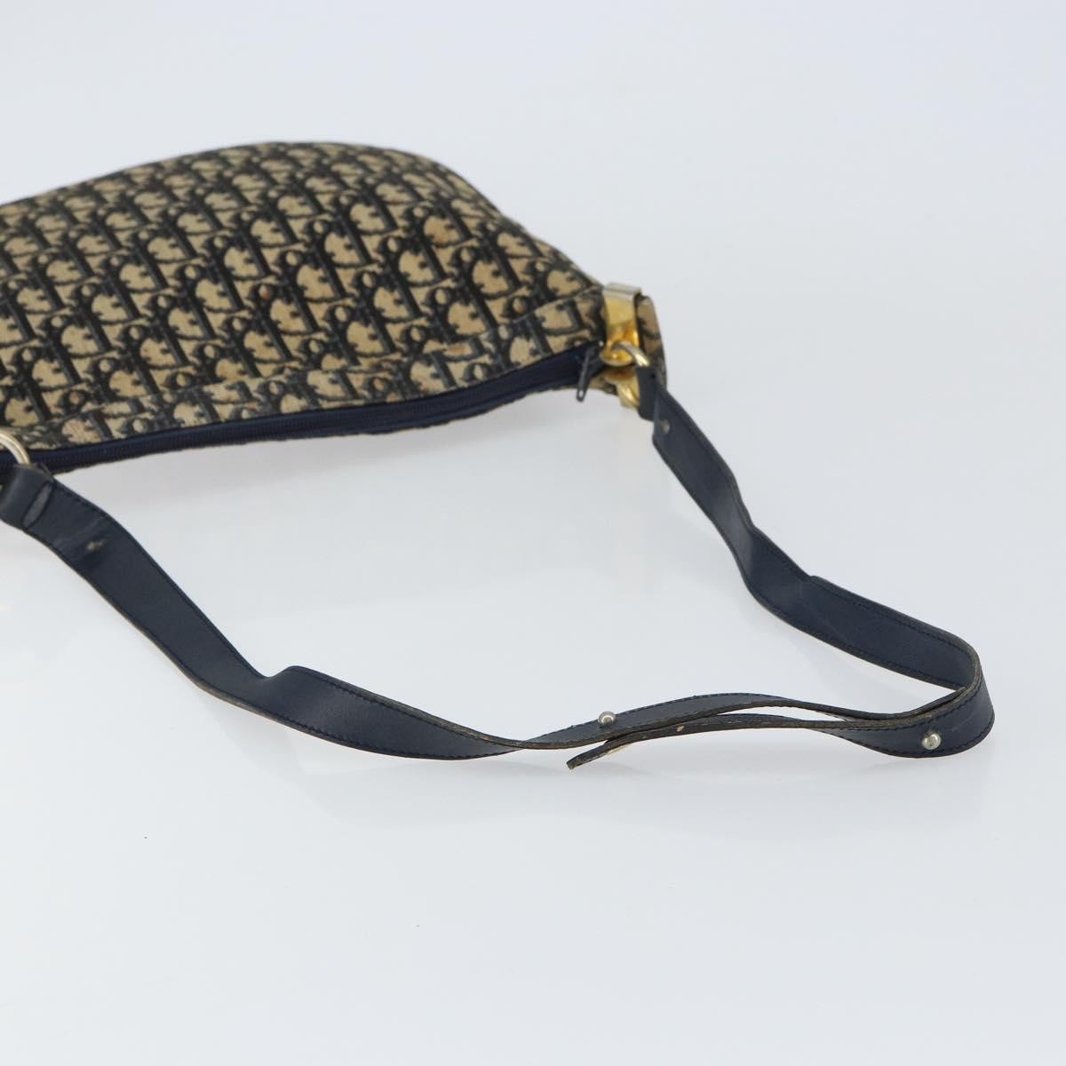 Christian Dior Vintage Trotter Canvas Navy Canvas Shoulder Bag Bag (Pre-Owned)