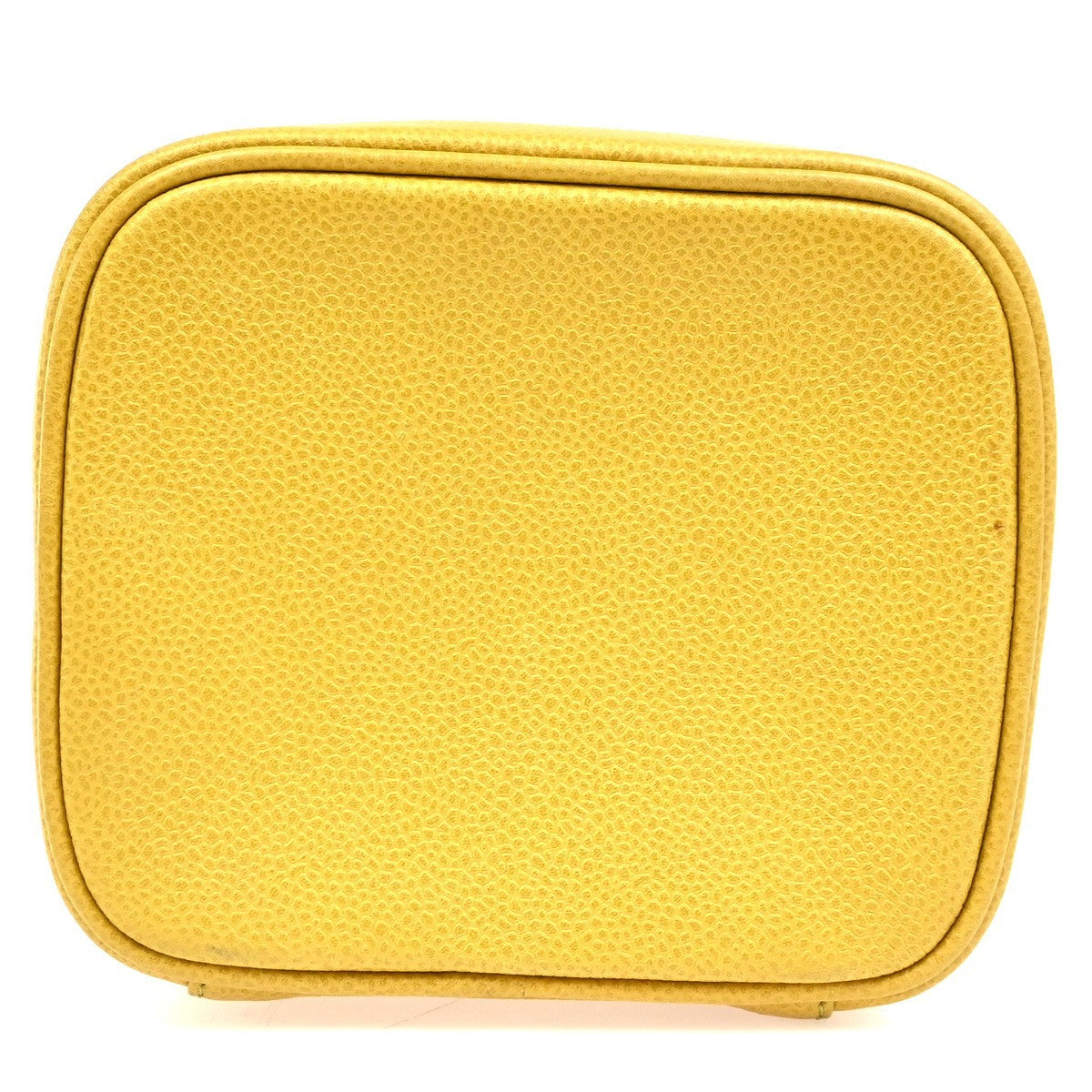 Chanel Vintage Timeless Cosmetic Case Caviar Yellow Leather Clutche & Pouche Bag (Pre-Owned)