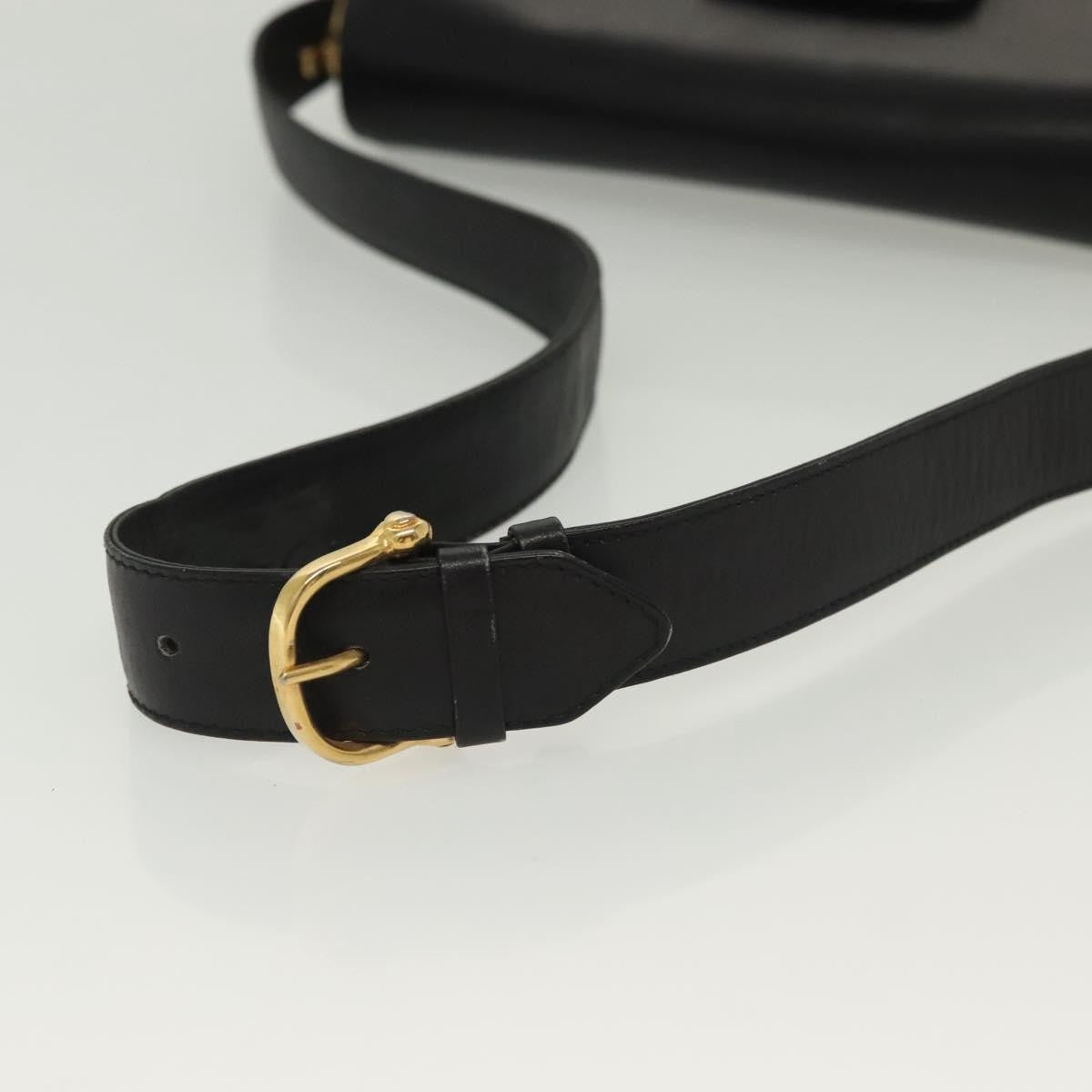Celine Horse Carriage Leather Black Leather Bag (Pre-Owned)