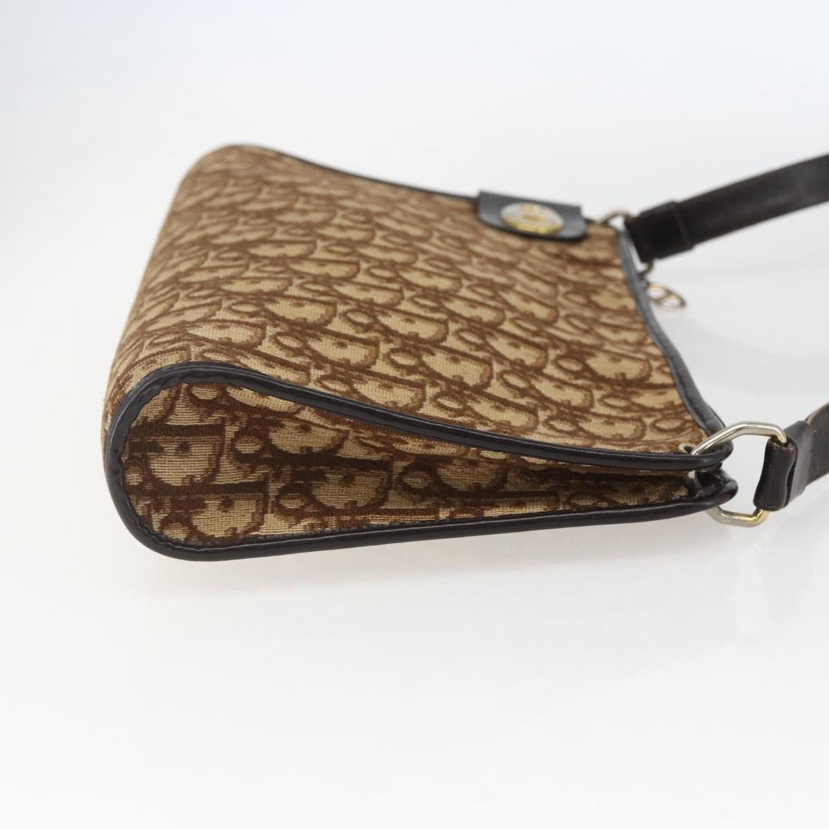 Christian Dior Vintage Cd Trotter Canvas Beige Canvas Shoulder Bag Bag (Pre-Owned)