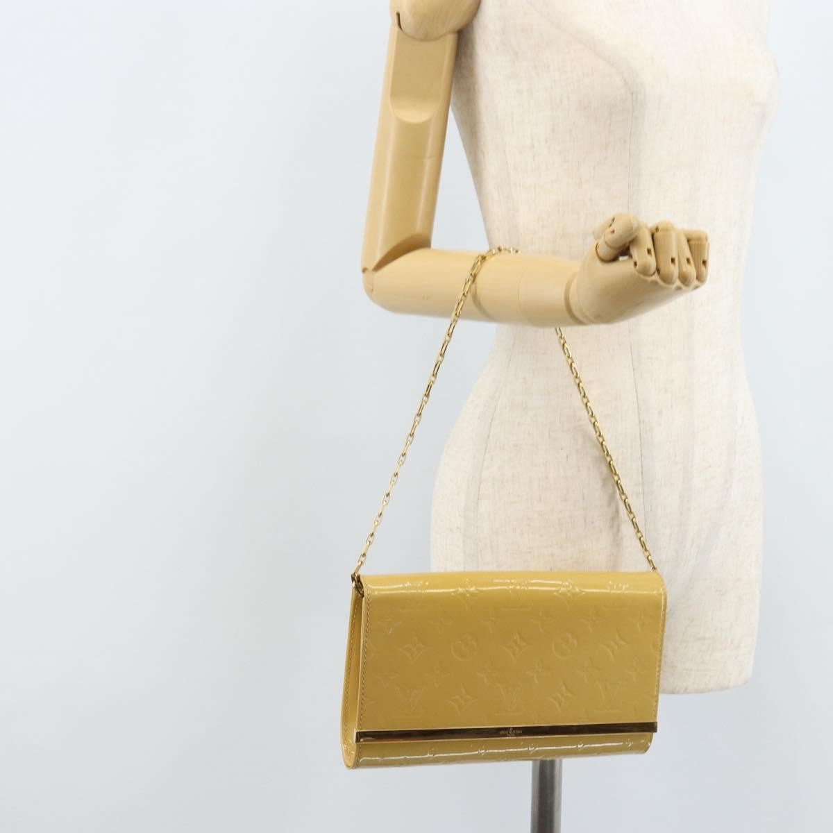 Louis Vuitton Ana Monogram Vernis Yellow Patent_Leather Handbag (Pre-Owned)