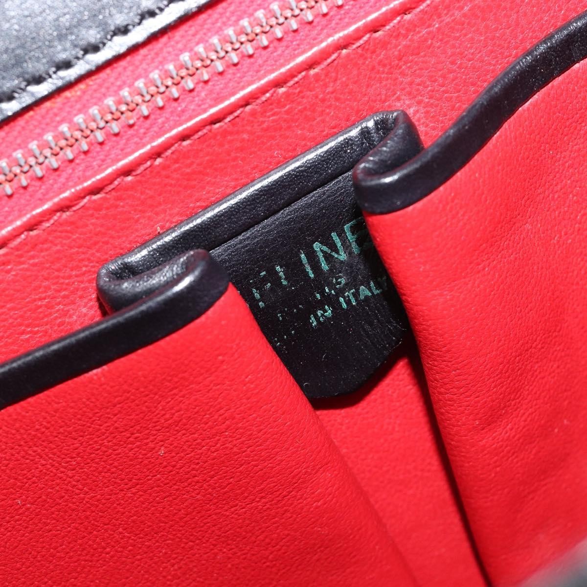 Celine Shoulder Leather Black Leather Shoulder Bag Bag (Pre-Owned)