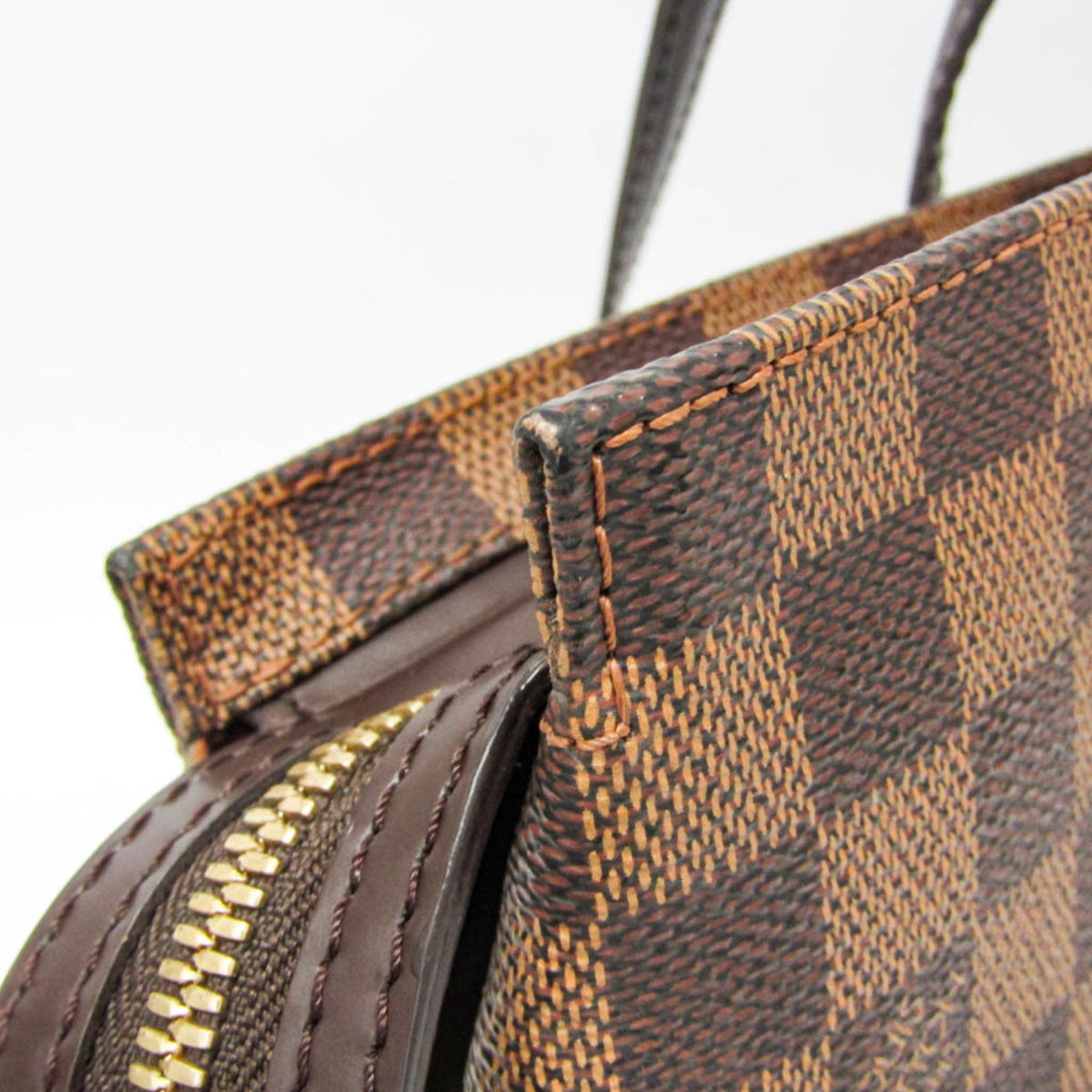 Louis Vuitton Chelsea Damier Ebene Brown Canvas Tote Bag Bag (Pre-Owned)