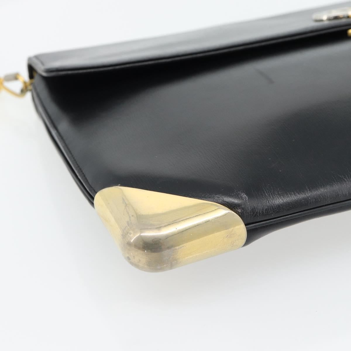 Christian Dior Cd Shoulder Bag Leather Black Leather Shoulder Bag Bag (Pre-Owned)