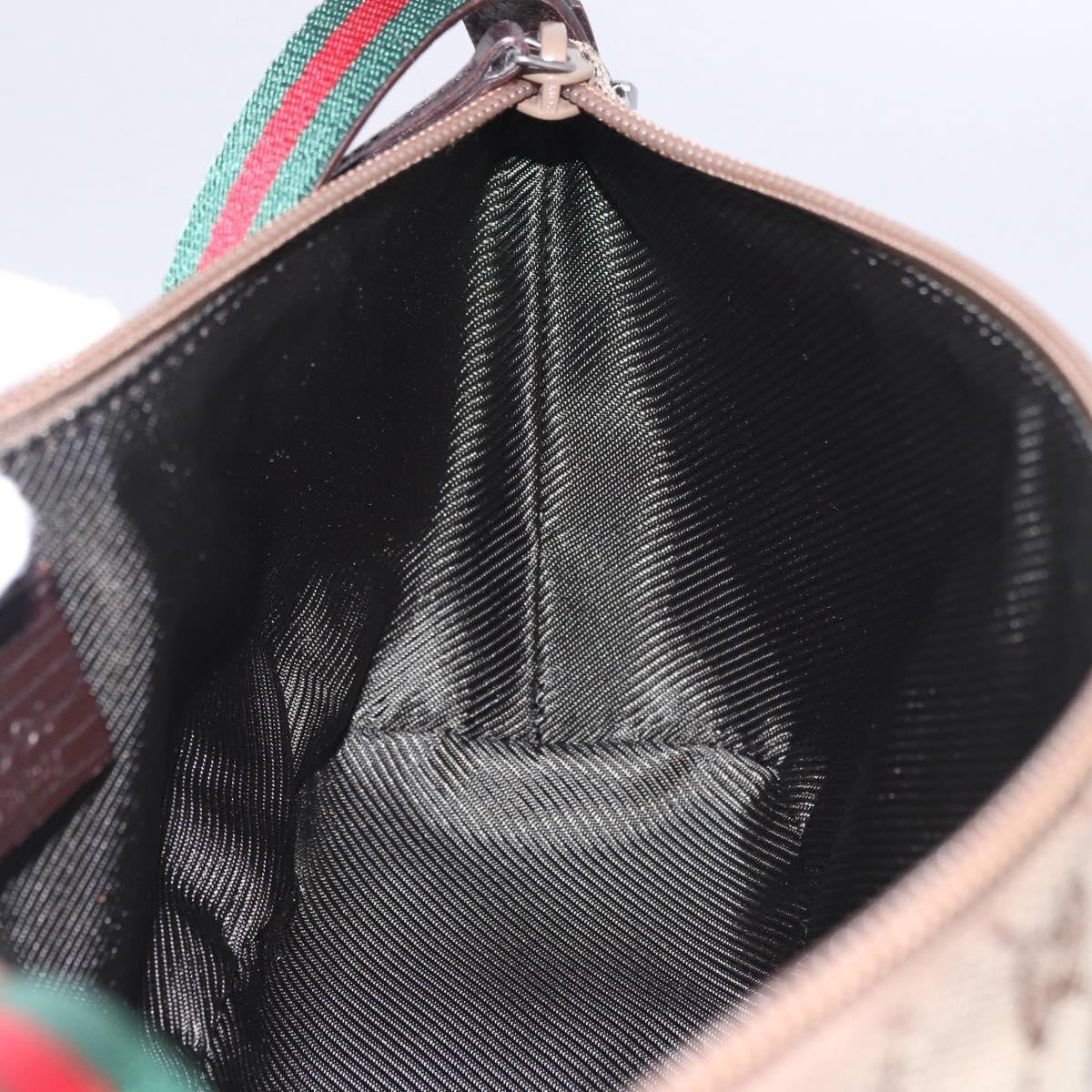 Gucci Gg Tiger Gg Canvas Beige Canvas Clutche & Pouche Bag (Pre-Owned)