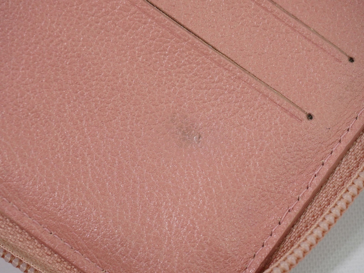 Chanel Camellia Zip Around Organizer Leather Pink Leather Wallets Accessory (Pre-Owned)