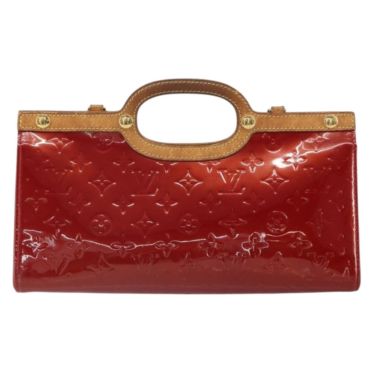 Louis Vuitton Roxbury Drive Monogram Vernis Red Patent_Leather Handbag (Pre-Owned)