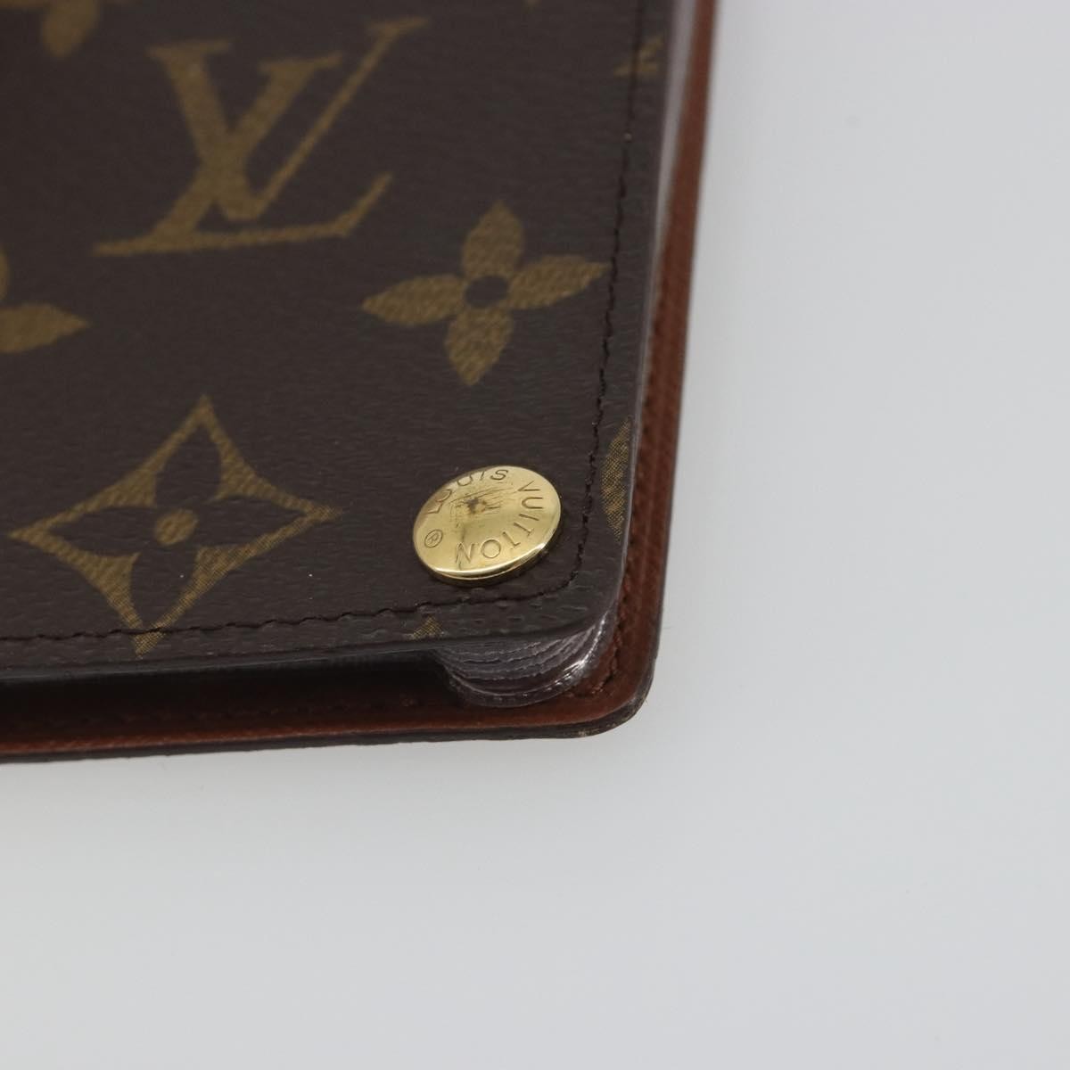 Louis Vuitton Porte Cartes Pression Card Case Monogram Canvas Brown Canvas Card Holders Accessory (Pre-Owned)