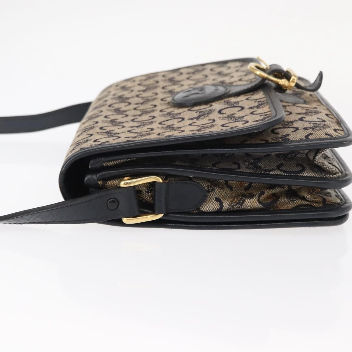 Celine C Sulky Canvas Navy Canvas Shoulder Bag Bag (Pre-Owned)