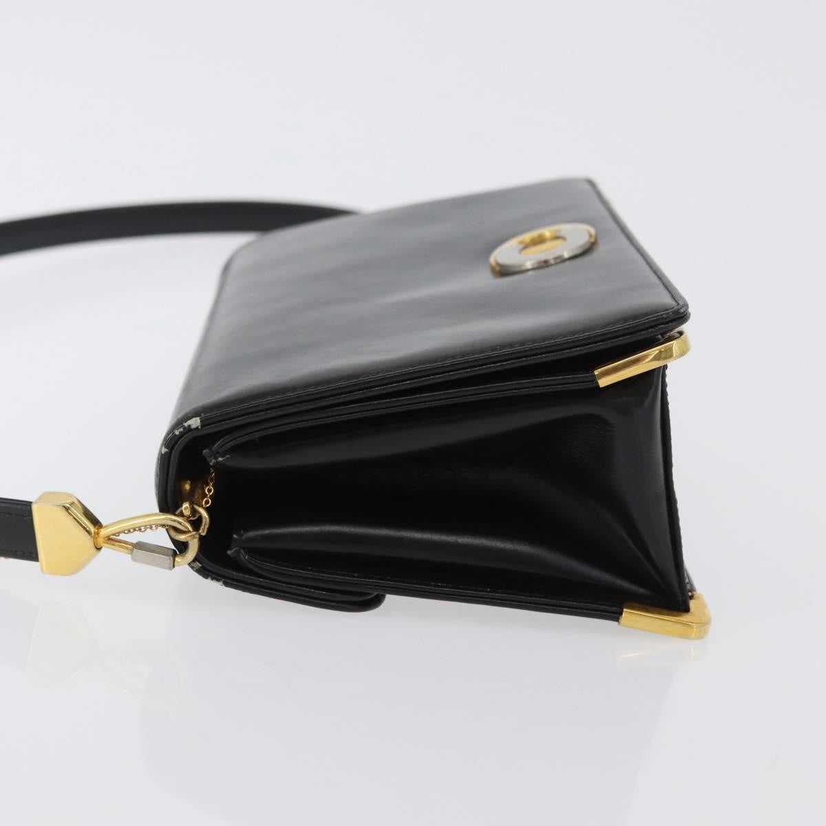 Christian Dior Cd Shoulder Bag Leather Black Calfskin Shoulder Bag Bag (Pre-Owned)