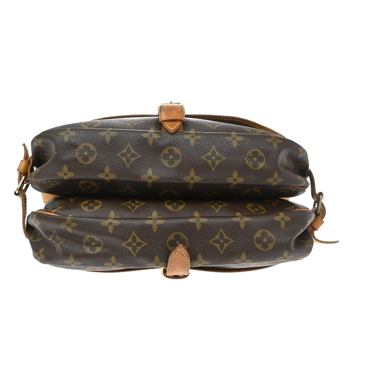 Louis Vuitton Saumur Monogram Brown Canvas Shoulder Bag Bag (Pre-Owned)