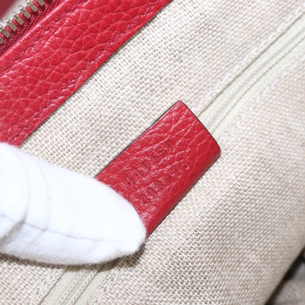 Gucci Vintage Soho Convertible Satchel Leather Red Leather Handbag (Pre-Owned)