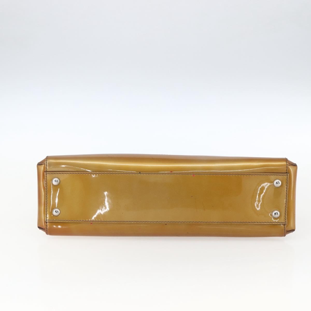 Cartier Marcello Patent Leather Yellow Patent_Leather Handbag (Pre-Owned)