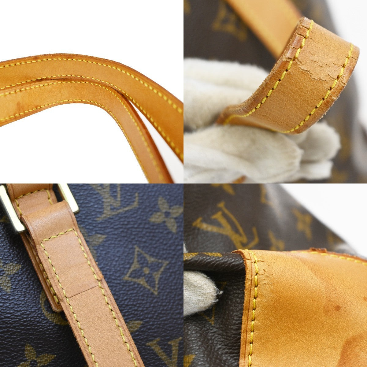 Louis Vuitton Cabas Mezzo Monogram Canvas Brown Canvas Tote Bag Bag (Pre-Owned)