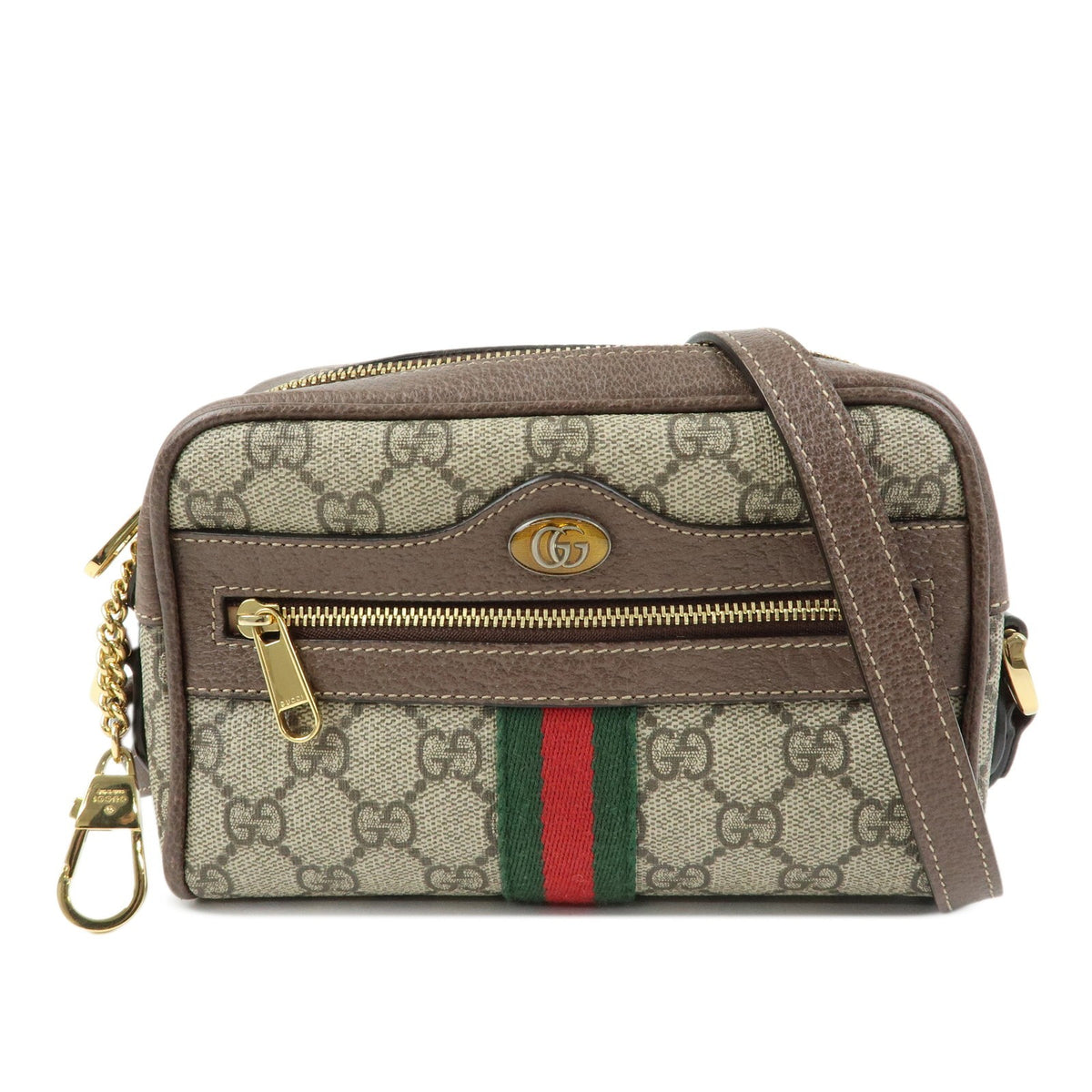 Gucci Ophidia Gg Coated Canvas Beige Canvas Shoulder Bag Bag (Pre-Owned)