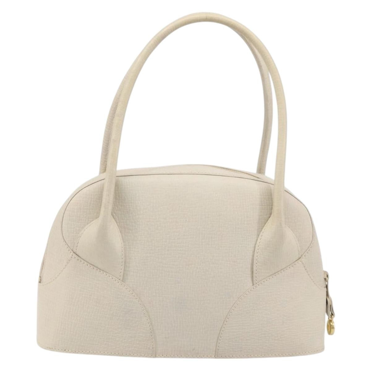 Loewe Tote Leather White Leather Tote Bag Bag (Pre-Owned)