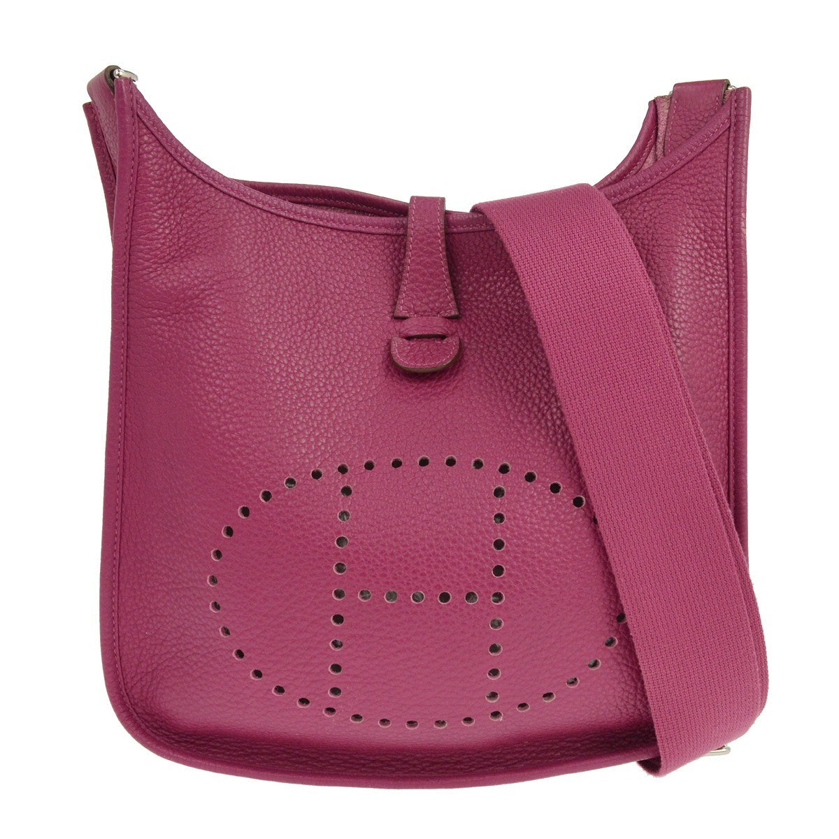 Hermes Evelyne Bag Gen Iii Clemence Pink Leather Handbag (Pre-Owned)