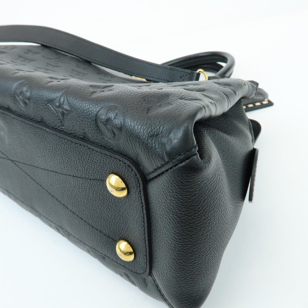 Louis Vuitton Vosges Whipstitch Monogram Empreinte Leather Black Leather Handbag (Pre-Owned)