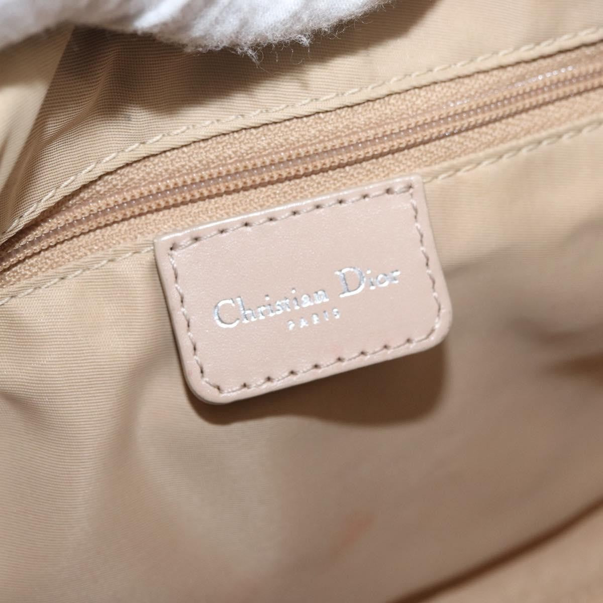Christian Dior Vintage Trotter Romantique Zip Diorissimo Coated Canvas Beige Canvas Shoulder Bag Bag (Pre-Owned)