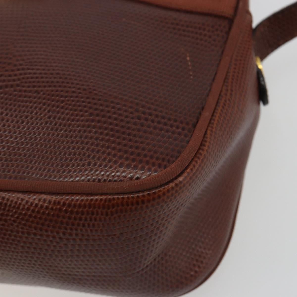 Salvatore Ferragamo Vara Bow Camera Leather Brown Leather Shoulder Bag Bag (Pre-Owned)