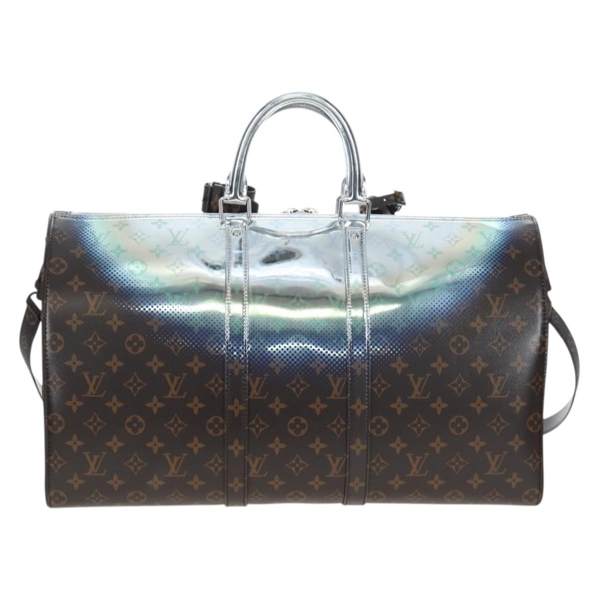 Louis Vuitton Keepall Bandouliere Limited Edition Metallic Nebula Monogram Canvas Metallic Canvas Travel Bag Bag (Pre-Owned)