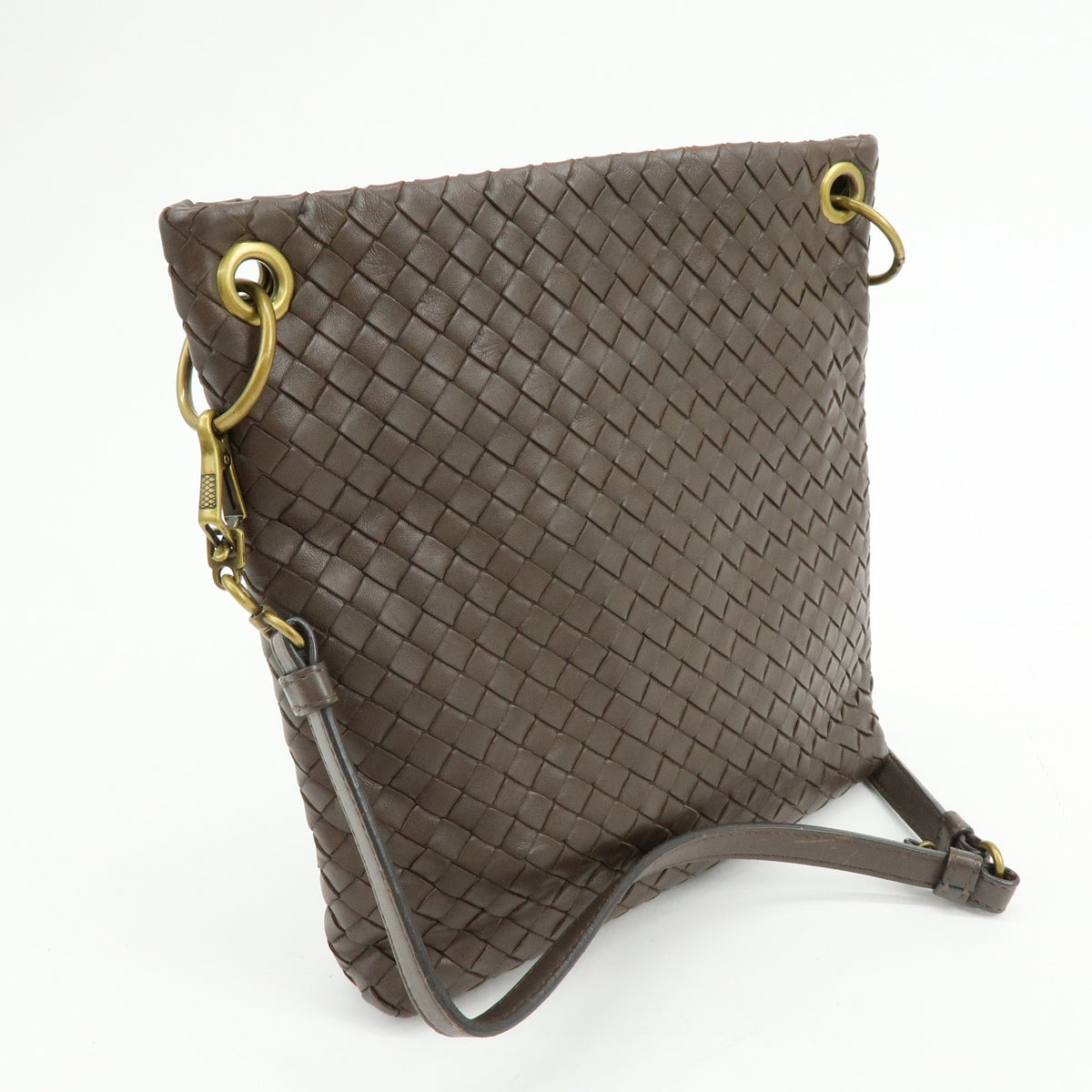 Bottega Veneta Shoulder Intrecciato Nappa Brown Leather Shoulder Bag Bag (Pre-Owned)