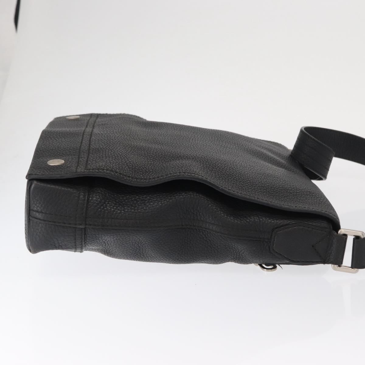Bally Vintage Leather Black Leather Shoulder Bag Bag (Pre-Owned)