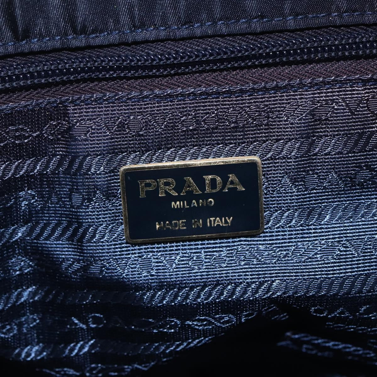Prada Front Pocket Zip Tessuto Black Nylon Tote Bag Bag (Pre-Owned)