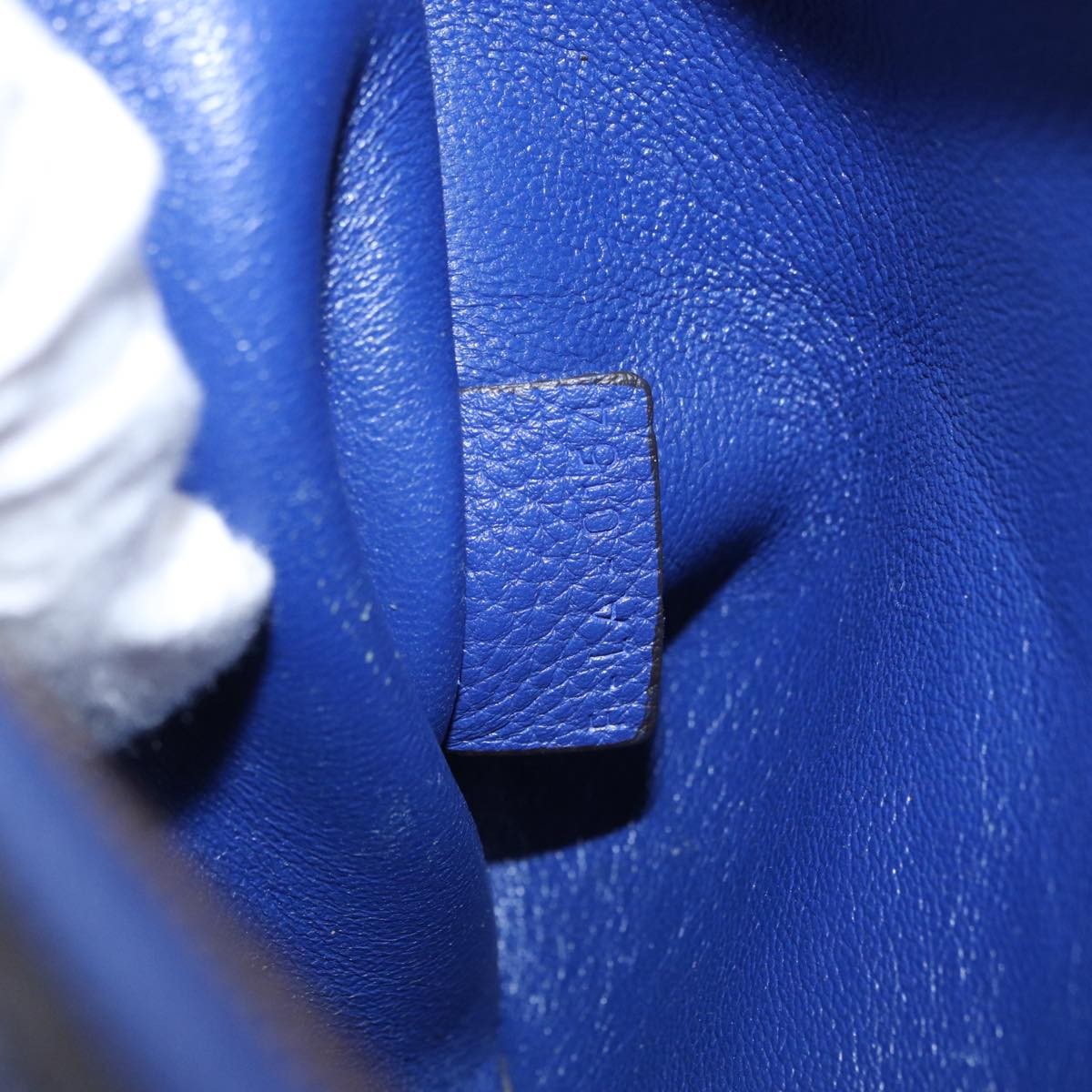 Celine Trapeze Leather With Suede Blue Leather Handbag (Pre-Owned)