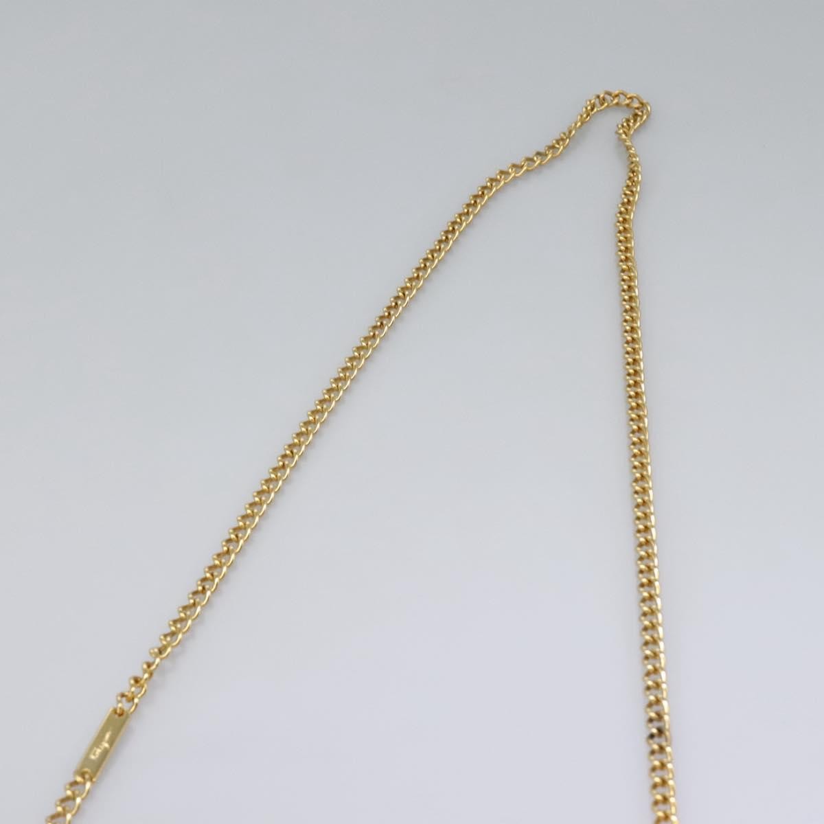 Salvatore Ferragamo Chain Gancini Jacquard With Studded Leather Beige Suede Shoulder Bag Bag (Pre-Owned)